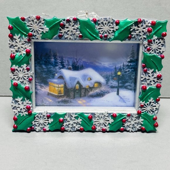 Hallmark 2005 Keepsake Ornament Thomas Kinkade Silent Night Painter of Light - Picture 4 of 13